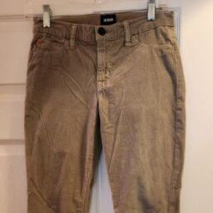 HUDSON Nico Midrise Super Skinny Light Gray Corduroy Jeans Women's Size 26
